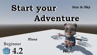 First Steps in 3D - start now - Learn Godot 4 3D - no talking
