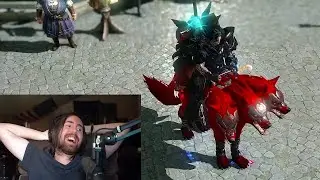 Asmongold finally gets the red cerberus Mount in Lost Ark