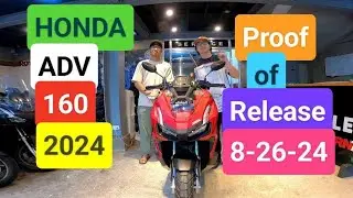 Honda ADV 160 2024 SRP 166,900 | Proof of Release August 26 2024 | Kirby Motovlog