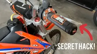 How to install grips onto a dirt bike! (Secret Hack)