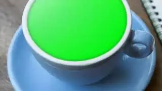 green screen green tea animation effect