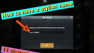 PUBG MOBILE: How to have stylish name. 14 characters problem also solved.....