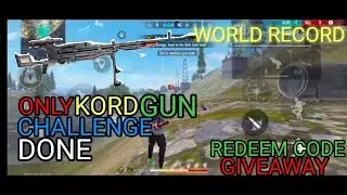 FREEFIRE ONLY KORD CHALLENGE IN RANK MATCH.
