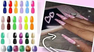 Lofuanna Gel Polish Review💅 Plus Giveaway 😍 Doing my Nails to match my Nintendo Switch ☁️