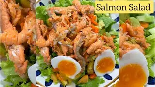 Salmon Salad- Healthy Food (Salmon Recipe) ASMR