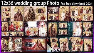 12x36 wedding group Photo Psd free download 2024 | PARIDHI artography