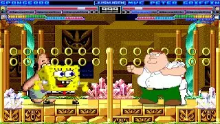 Spongebob & Patrick Star vs Peter Griffin & Brian Griffin MUGEN Battle!!!