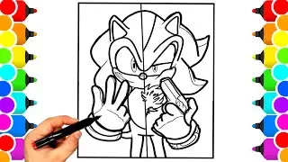 Sonic Coloring Pages NEW Sonic Team NEW Sonic in the movie 3 Tails, Knuckles, Amy Rose  COLORING 45