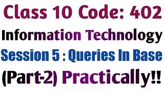 Class 10 | Code 402 | Using Aggregate Functions and Grouping Practically(Part-2) | OOo Base Database