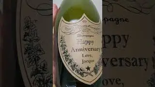 Custom Embossed Label for Dom Perignon Champagne