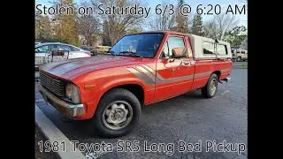 Someone STOLE my 1981 Toyota Pickup!!!