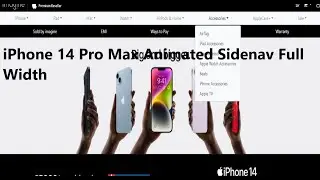 Apple iPhone 14 Pro Max Animated  Sidenav  Full Width using Html CSS & Javascript
