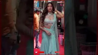 #janhvikapoor looks like ice blue mermaid 💙 l #janhvi #outfitcheck #bluedress #viralshorts #trending