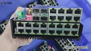 Din Rail 24 Port 10/100/1000T 802.3at PoE Managed Switch With 4-Port 1000X Gigabit SFP