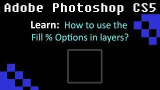 Photoshop: How to use the Fill % Options in layers?