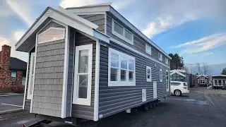 TINY HOME WITH A FRONT FIREPLACE AND A LOFT! CHECK THIS OUT!
