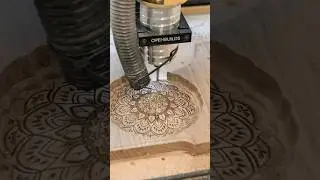Making 3D Mandala Decoration Using Hybrid CNC & Laser | Vectric FREE CNC Projects #shorts