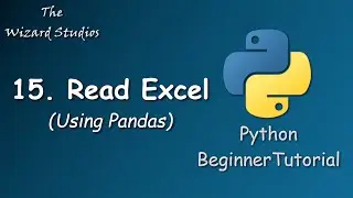 Python Beginner Tutorial - 15. Read Excel (Using Pandas)