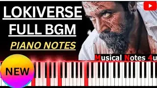 Lokiverse BGM Piano Notes | Anirudh | Kamal Haasan | Suriya | Vikram | MusicalNotes4u PATERN