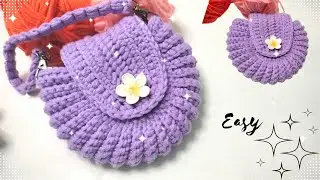 Dompet Koin Rajut Bulat || Dompet Koin Rajut Lucu Tanpa Resleting Mudah