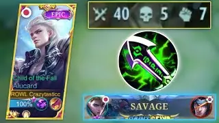 ALUCARD WITH THIS NEW BUILD IS SUPER OP! | BROKEN DAMAGE! | 40 KILLS & UNLI MANIAC AND SAVAGE | MLBB
