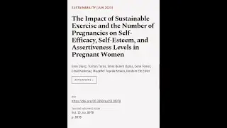 The Impact of Sustainable Exercise and the Number of Pregnancies on Self-Efficacy, Se... | RTCL.TV