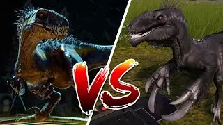 The battle of the dinosaurs. Indoraptor vs Excavaraptor. Jurassic World Evolution. Dinosaurs