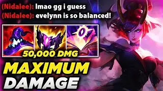 *50K DMG* How I DEMOLISHED a GRANDMASTER Nidalee One Trick as Evelynn!