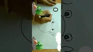 drawing Carb 🦀 using letter O #easydrawing @rashiaggrawal