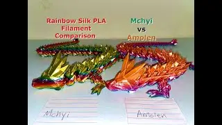 Comparing Rainbow Silk PLA Filament (Mchyi vs Amolen)