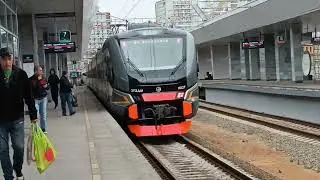 Поездка на поезде ЭП2ДМ от Серп и молота до Курской ( Курского вокзала ).