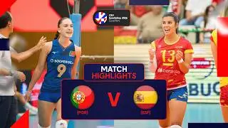 Highlights | Portugal vs. Spain - CEV EuroVolley 2026 | Qualification Phase W | Pool E