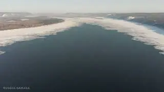 Сегодня - Волга открылась ! Ледовая обстановка у города Самара / лёд отступает / весна / Russia
