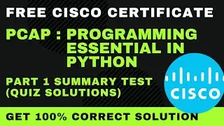 Programming Essentials in Python(PCAP) Part 1 summary test answers |Cisco 