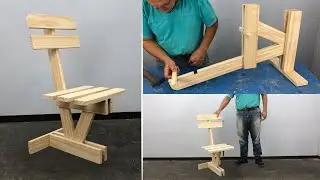 Silla moderna de madera fácil de hacer paso a paso - Tutorial de Carpintería