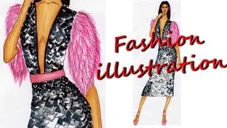 Versace next dresses sketches by Inna Wolf