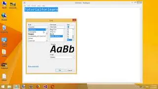 how to change font size,style and type in notepad