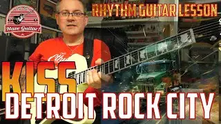 Detroit Rock City by KISS|Rhythm Guitar lesson with Tabs