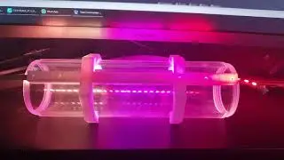 Watercooling Reservoir holder with LED Strip channel (Video 2)