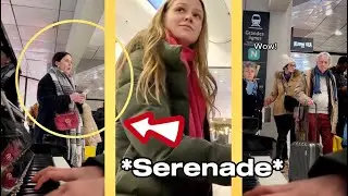 A famous OPERA SINGER joins piano girl at the TRAIN STATION in Paris 🤯🤯