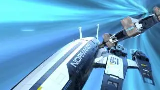Nano Muscle Suit in space *blue lighting*