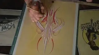 Пинстрайпинг уроки. Работа с кистью и прописью Finebrush Ornamentalist 1