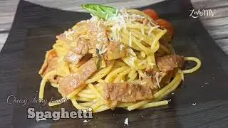 Cheesy cherry tomato spaghetti