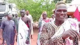 Mundari Youth Dancing at Governor Rin Tueny's House