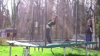 Annie LeBlanc! 8 and 9 Year Old Gymnastics Tricks and Tumbling on the Trampoline
