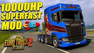 10000HP SUPERFAST ENGINE & TRANSMISISON MOD in ETS2 (Hindi)