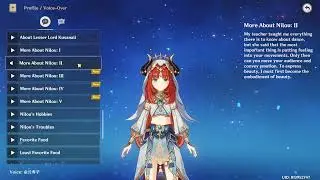 Genshin Impact - Nilou Japanese Voice Lines by Hisako Kanemoto (金元 寿子)