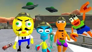 Sponge Neighbor Escape Área 51 Gameplay 1