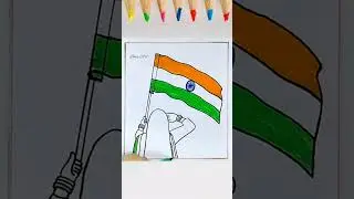 Independence Day Drawing|| Independence Day Celebration Drawing|| How to Draw National Flag of India