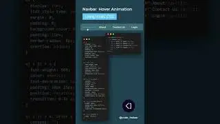 Navbar Hover Animation using HTML and CSS